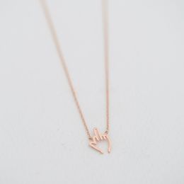 Fashionable finger pendant necklaces Uncivilised gestures middle finger pendant necklaces Originality style necklaces first gift for wo 2814