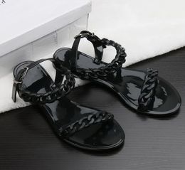 chain beach shoes candy Colour jelly out sandals Europe and the United States Top Quality shippi8772993