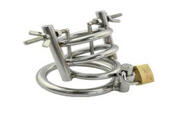 Stainless Steel Device with Urethral Dilators,Cock Cage, Belt,Penis Ring,Virginity Lock Sex Toys For Men Y18928046632627