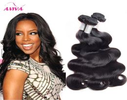 Brazilian Virgin Hair Body Wave 9A Grade Malaysian Cambodian Indian Peruvian Remy Human Hair Weaves Bundles Natural Colour Extensio5725974