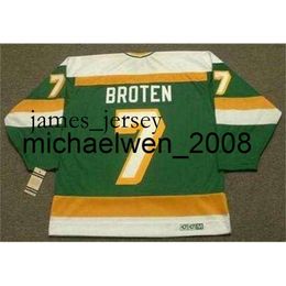 Jam01 Weng Men Women Youth NEAL BROTEN North Stars 1981 CCM Vintage Turn Back Hockey Jersey Goalie Cut Top-quality Any Name Any Number