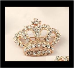 Decorative Garment Crystal For Women Wedding Bridal Shiny Rhinestone Crown Dress Pin Zdms5 Pins Brooches O6Dth3245212