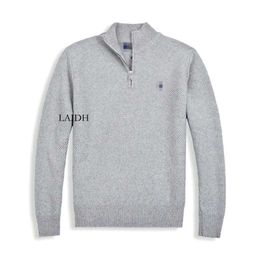 Men's Sweater Designer Polo Half Zipper Embroidered Long Sleeved Knitted Horse Twisted High Neck And Women's Casual Fashion Top 85