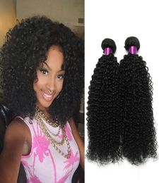 4Pc Malaysian Curly Human Hair Extensions 100gpcs Natural Black Malaysian Curly Weave Virigin Hair Malaysian Kinky Curly Hair Ext5152735