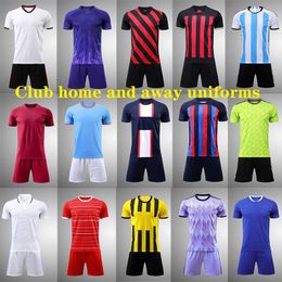 Summer club home and away football uniforms suits for adults and children's football training uniforms customization