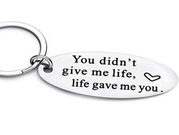 life give me you Letter Stainless Steel Women Men Keychains Couple Lover Key Chains Key Ring Promotion Celebration Gift8818602