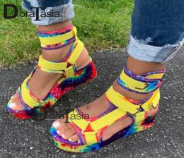 Doratasia 2020 Plataforma nova feminina Sandals Insp Wedges Sandals de verão Mulheres Party Whole Shoes Woman7536050
