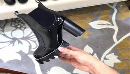 Top1 Quality Women Boots Chunky Heel Martin Laureate Black Size8937515