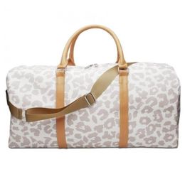 Duffel Bags White Leopard Cheetah Duffle Travel Bag Large Capacity Designer Weekender Tote With Shoulder Strap For Women8189947