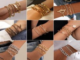 Luxury Shiny Rhinestone Link Bracelets Chains Set Bangle Women Adjustable Clear Crystal Chunky Charm Bracelet for Bulk9596004