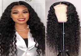 Deep Wave Lace Front Human Hair Wigs Plucked Hairline with Baby Hair Peruvian Water Curly Wig Lace Closure Wig Wet and Wavy Wig8682400