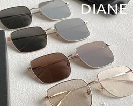 Sunglasses Women 2022 For Men DIANE Luxury Designer Vintage Trending Products Alloy UV400 Brown Sun Glasses1177469