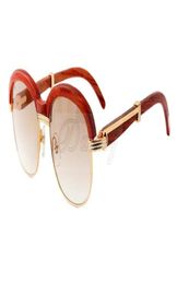New highquality natural leggings sunglasses wooden full frame fashion highend sunglasses 1116728 Size 6018135mm2579230
