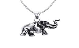 Hip Hop Style Stainless Steel Elephant Casting Pendant Necklace BXG024 Personality Charm Dangle Chain Jewelry Fashion Punk Rock Ac8175663
