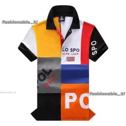 Polos Designer Wholesale Summer 2029 New High end Casual Fashion Men's Polos Collar Colourful Contrast Short Sleeve 100% Cotton S-6XL e0