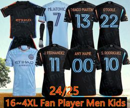 Adults and kids 24 25 New York City FC soccer jersey home away NYCFC 23 24 THIAGO MORALEZ Talles Magno Keaton fans player version football shirts Hannes Wolf