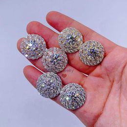 3.5 carat fine Jewellery 925 sterling silver micro pave diamond screw back moissanite stud earrings