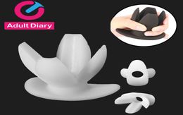 Adult Diary Super Power Fetish Flower Anal Plug Silicone Opening Butt Plug Anal Expander Anus Dilator Sex Toys For Men Woman Gay Y7853707