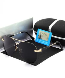 Sunglasses Men Polarized Driving Glasses UV400 Mercede 743 Pilot Eyewear Metal Rimless Retro Gafas Hombre 2205104384183
