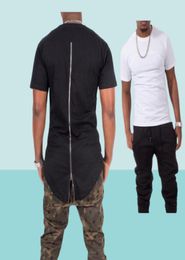 BlackWhiteRed Plaid XXXL Long Back Zipper Streetwear Swag Man Hip Hop Skateboard Tyga Tshirt T shirt Top Tees Men Clothing18507742
