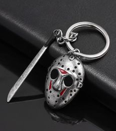 Movie Jewellery Keychain Jason Mask Black Friday the 13th Key Chain Women Men Cosplay Party Accessories Thanksgiving Gifts8559765