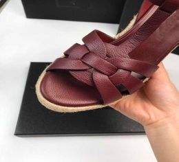 shop wedge shoes genuine leather sandels wedding Ttied buckle strap summer soft leather sandels classic wedge9121031