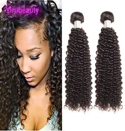 Peruvian 100 Unprocessed Human Hair Bundles Kinky Curly 95100gpiece 10A Virgin Hair Extensions Natural Color5805875
