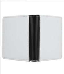 50pcs Sublimation Blank PuCloth Double Side Foldable Men Clutch Wallet printing thermal transfer purse6421723
