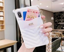 Fashion Wallet Case For iPhone 13 12 11 Pro MAX Case Crossbody FOR 12 7 8 6 Plus XS MAX XR Handbag Purse Long Chain Silicone Card 8097587