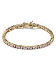 Fashion jewelry Tennis bracelet designer bracelets silver gold chain diamond zircon Stainless steel for men 3mm 4mm 5mm 6mm chains2325214