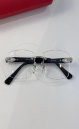 Optical Eyeglasses For Men Women Retro 0287O Business Style AntiBlue Light Lens Plate Square Frameless With Box8358053