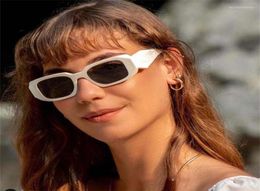 Sunglasses Elegant White Square Women 2022 Trend Shades Small Frame Unique Sun Glasses Retro Brand Desinger3474576