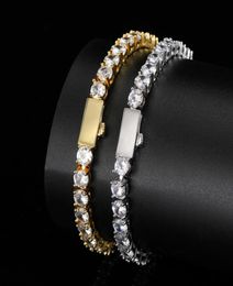 345mm 78inches Iced Out CZ Tennis Bracelet Hiphop 1Row Luxury Bracelets for Men Women5237902