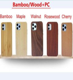 BambooWood CasePC Cases for iPhone 12 12pro max Hard Cover Samsung Note 10 S10 S20 Series Smartphone Shell Protector1449110