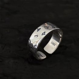 Rings Designer Stainless Steel Ring 925 Silver Ring for Men and Women, Adjustable Open Size, Trendy Jewelry