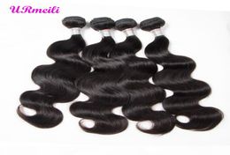 URmeili Brazilian Body Wave Hair Extensions 100 Remy Human Hair Weave Bundles 3 4 Pieces Natural Color cheap human hair 30 inch b8182605