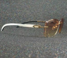 2022 Factory Whole New Vintage Luxury Man Sunglasses Men C Deco Jagged Edge Recipe Glasses White Black Buffalo Horn Shades For3965067