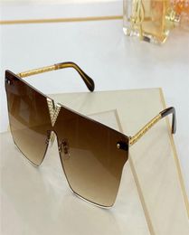 New fashion design sunglasses 1111 cat eye shield lens frameless diamond design fashion trend style top quality uv400 protective g8490016