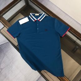 haikyuu luxury men's designer spring and summer new men's short-sleeved Polo shirt brand new design elements solid color business gentleman slim lapel shirt M-3XL