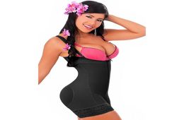 Women Big Plus Size 6XL Girdles Lace Hem Bodyshaper Underbust Slimming Waist Trainer Tummy Control Underwear Butt Lifter Zipper Bo1076436