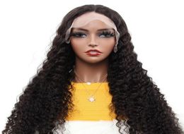 Curly Loose Deep Straight Lace Frontal Wig Human Hair Lace Front Wigs Natural Colour for Women6156107
