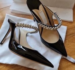 Elegant Design Bing Baily Wedding Dress Shoes High Heels Women Sandals Crystal Pearl Strap Women039s Pumps Point Toe Sexy Lad5659272