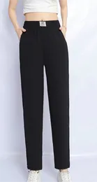 women Versatile, new elastic, fashionable, thin, harem pants, loose casual trousers, cotton and linen trousers