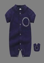 summer Style Baby Boy Girl Jumpsuits Short Sleeve Infant Rompers Bibs 2Pcs Casual Outfit Newborn kids Clothes Designer Chara7890011