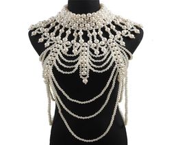 Catena di gioielli per il corpo cristallino perle retro avanzate sexyndhade donne perline abiti da sposa da sposa Accessotore di gioielli con collana grande 223296871
