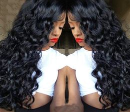 Glueless Full Lace Wig Pre Plucked Brazilian Virgin Hair Deep Wave Lace Front Human Hair Wigs For Black Women3019001