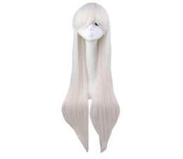 Hair Synthetic Wigs Cosplay Qqxcaiw Long Straight Cosplay Wig Black Purple Red Pink Blue Dark Brown 100 Cm Synthetic Hair Wigs 2206960553