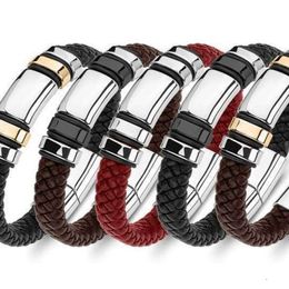 Designers Explode and Sell New Products Charm Bracelets Mens Fashion Hand Woven Leather Rope Personalised Magnetic Buckle Jewellery