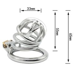 Men's SM Lock Stainless Steel Cage Convenient Urination Metal Lock Exciting Sex Toys7164378