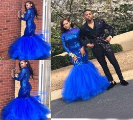 Jewel Neck Prom Dresses Long Sleeve Tulle Ruffles Formal Party Evening Dresses Prom Gowns 2020 Newest4701366